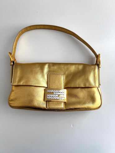 Classic vintage Fendi gold baguette