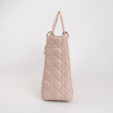 Lady Dior Large Lambskin Logo