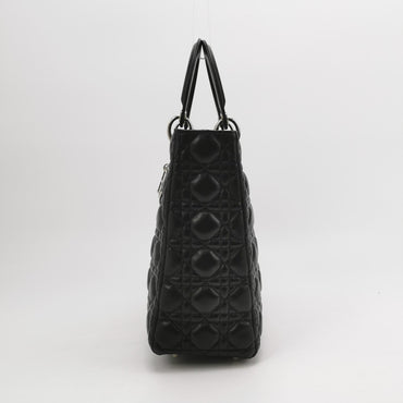 Lady Dior Large Lambskin Logo