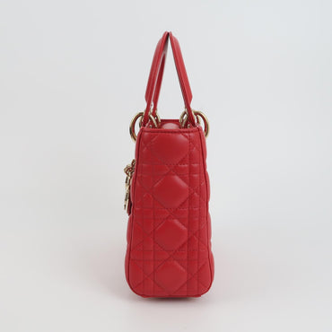 Lady Dior Small Lambskin Logo