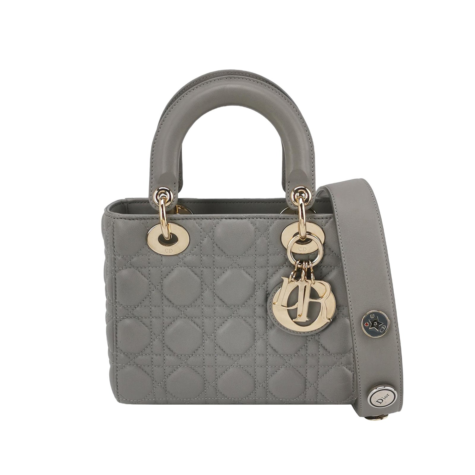Lady Dior Small Lambskin Logo