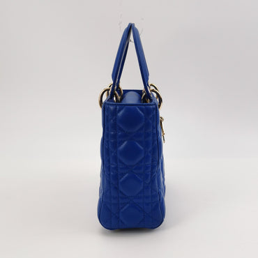 Lady Dior Small Lambskin Logo