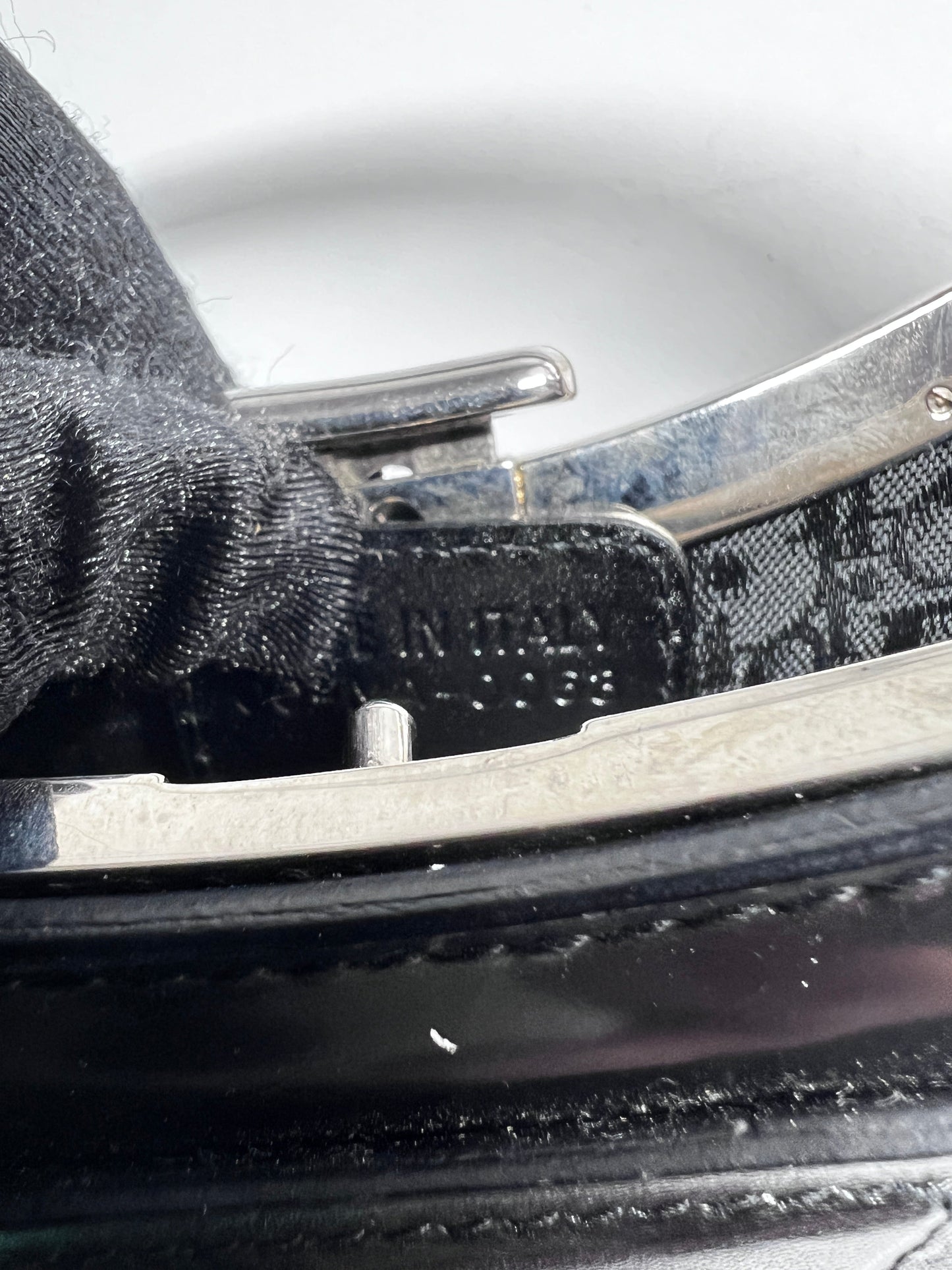 Vintage Dior Black patent bondage mini bag