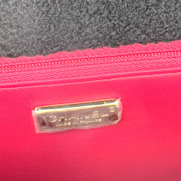 Chanel embroidered nunber tweed double flap bag