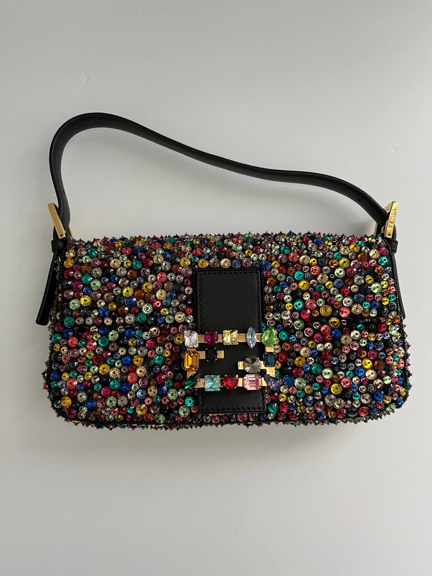Fendi baguette jewel multicolor shoulder bag