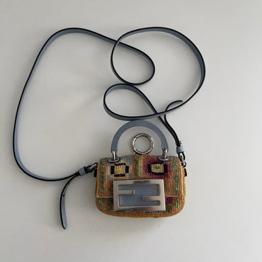 Fendi mini handle beaded bag