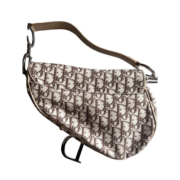 VintageDior Canvas Diorissimo Embroidery Pattern Saddle bag
