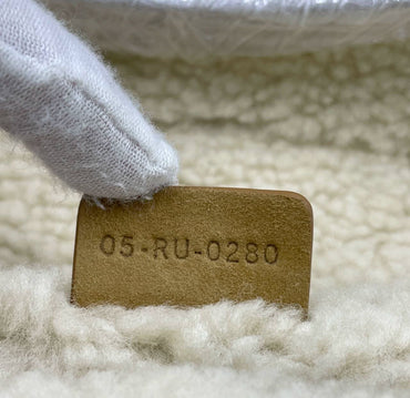 NWT!Dior caramel shearling saddle bag
