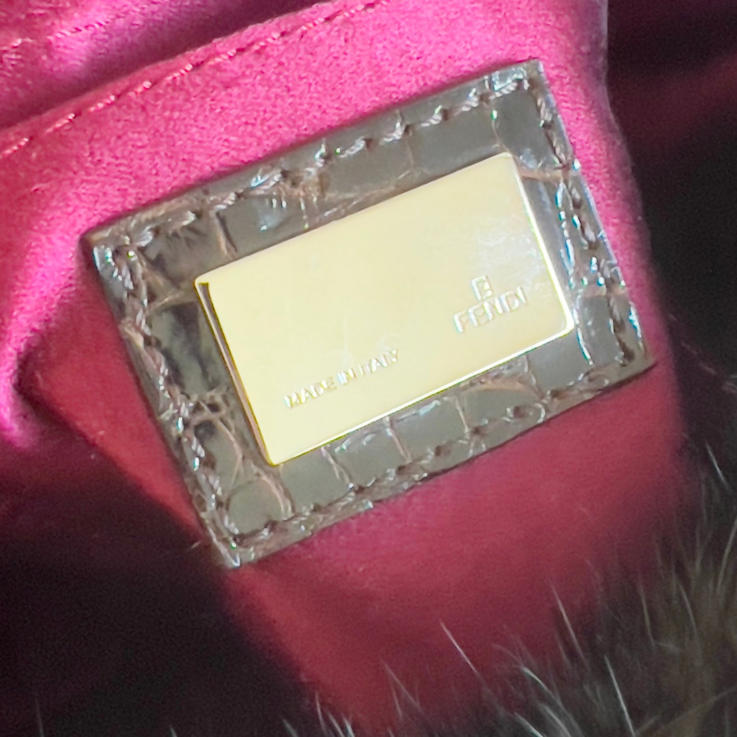 Vintage Fendi Mink Fur Mini Mamma Baguette