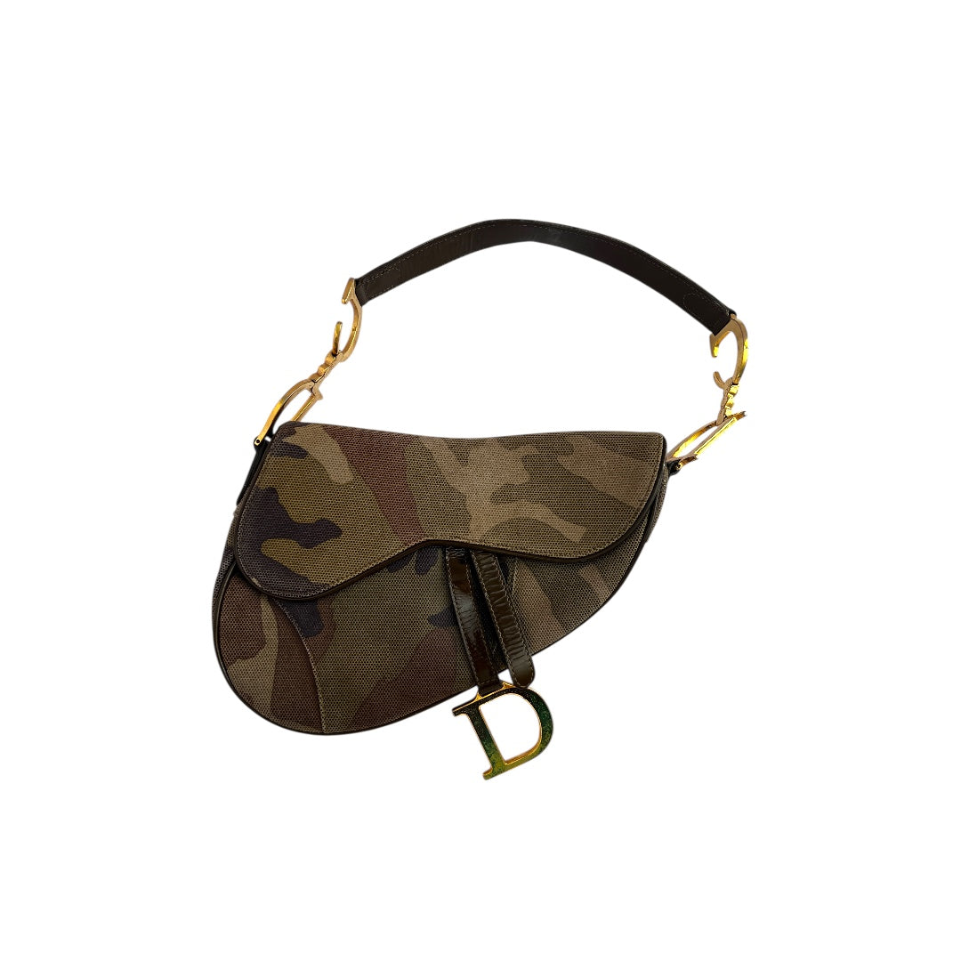 Vintage Dior Camo saddle bag( big size)