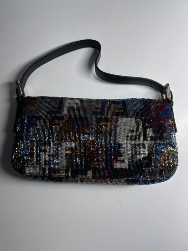 Fendi colorful FF beaded baguette