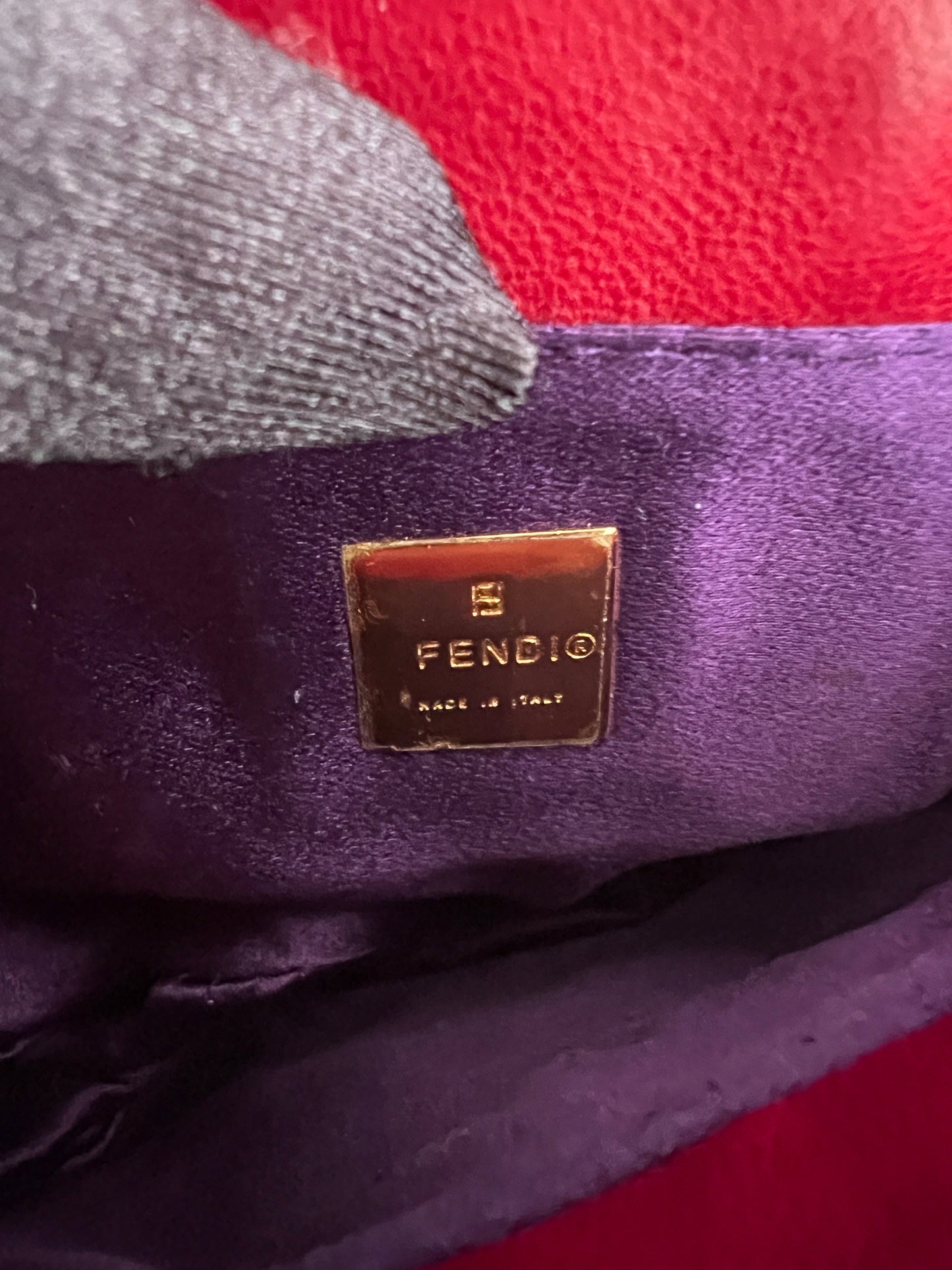 Vintage Fendi Red Sequin Croissant Bag