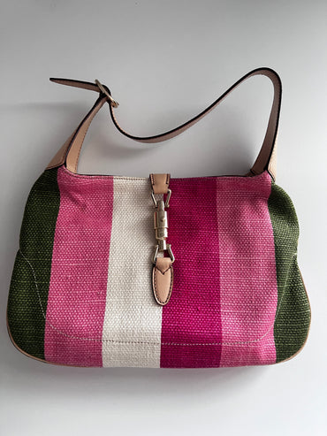 Vintage Gucci Color Stripe Linen Jackie small size