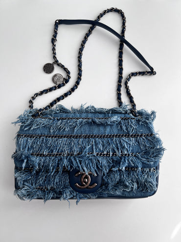 Chanel Paris-Dubai denim flap bag