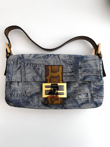 Fendi denim baguette