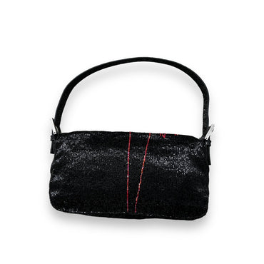 Fendi Iconic vintage black beaded baguette