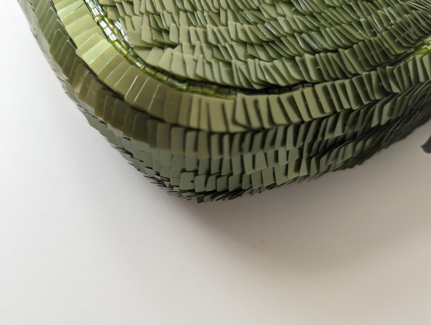 Pre-Owned Fendi Vintage green sequin baguette