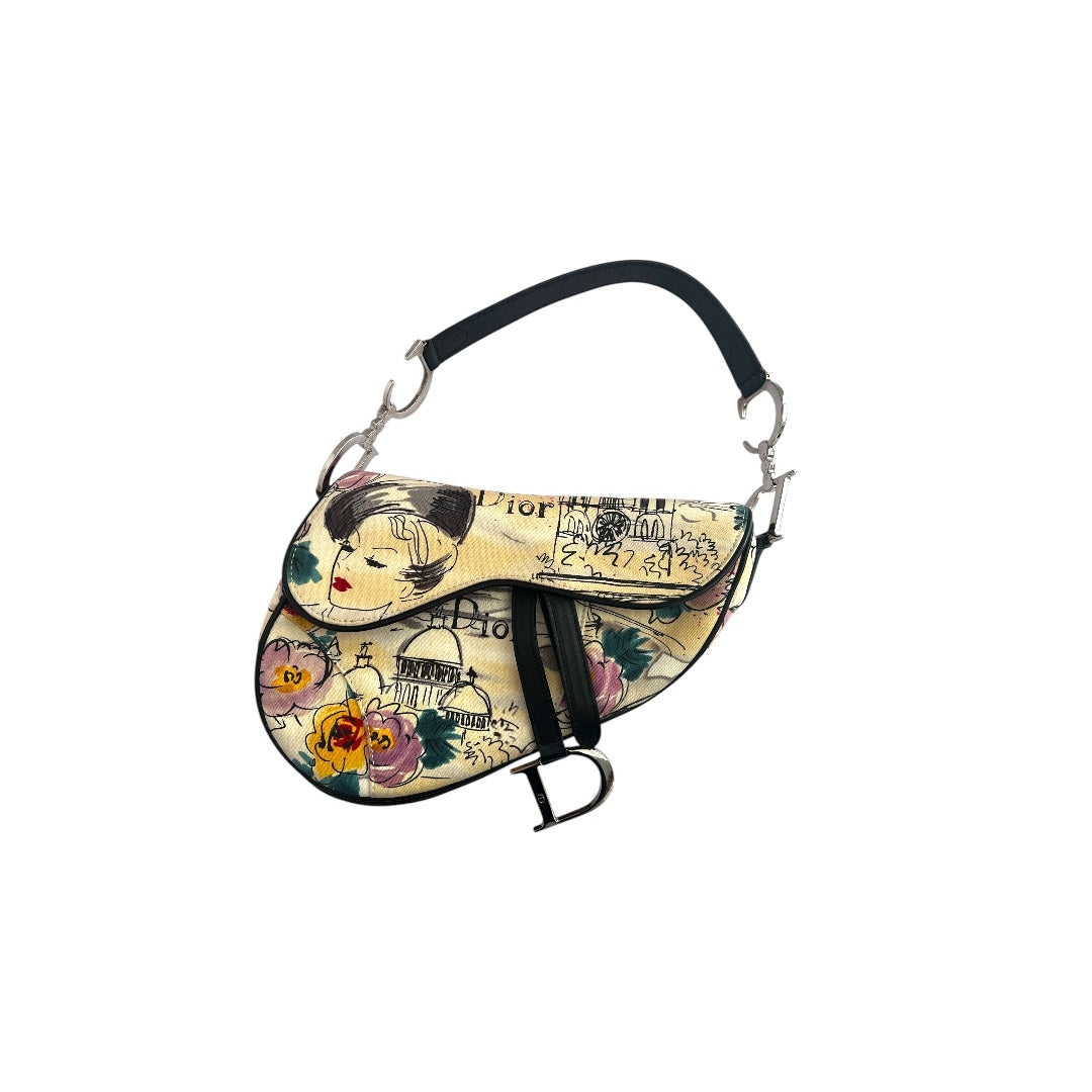 vintage dior paris 50s saddle bag
