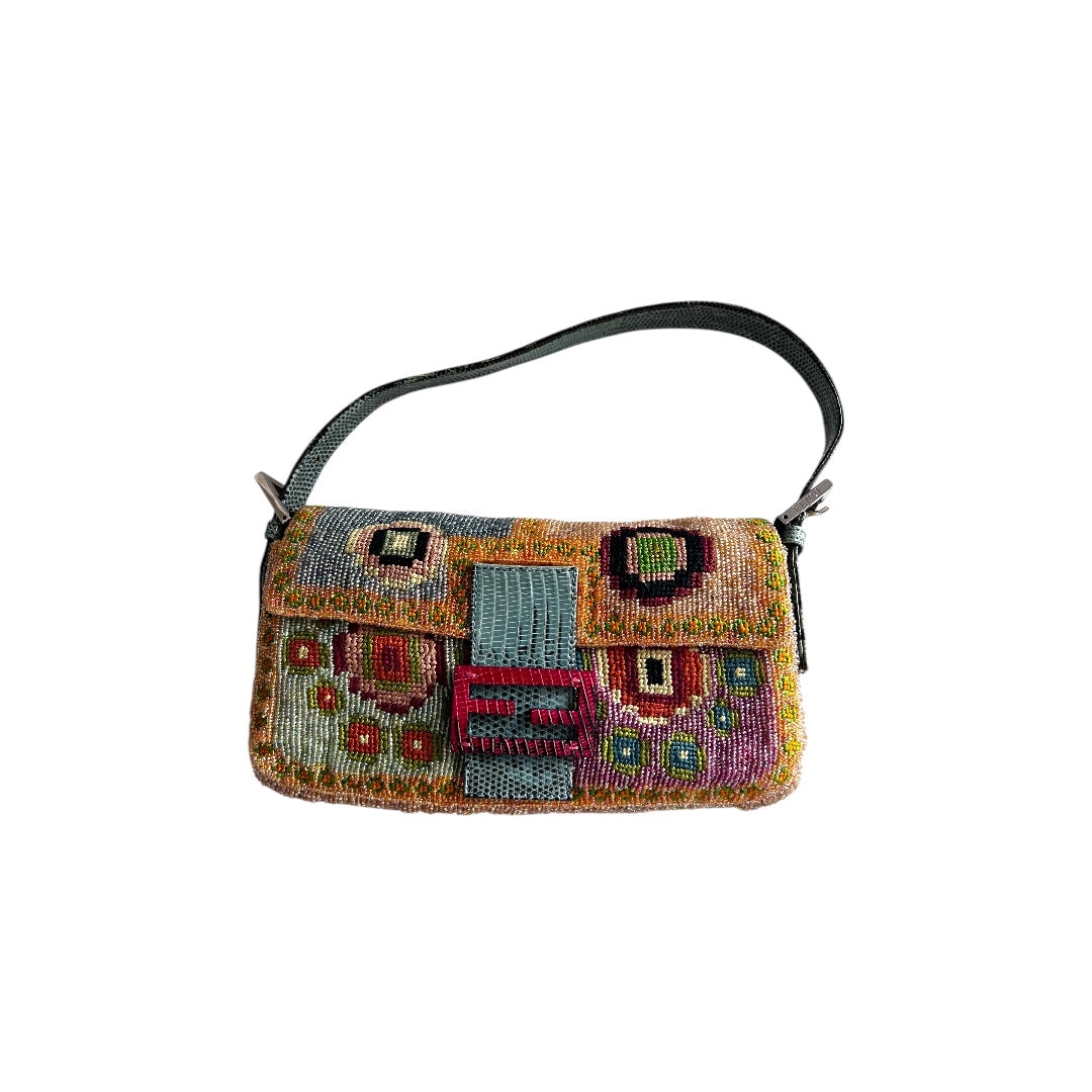 vintage fendi madonna boho beaded baguette from 1997