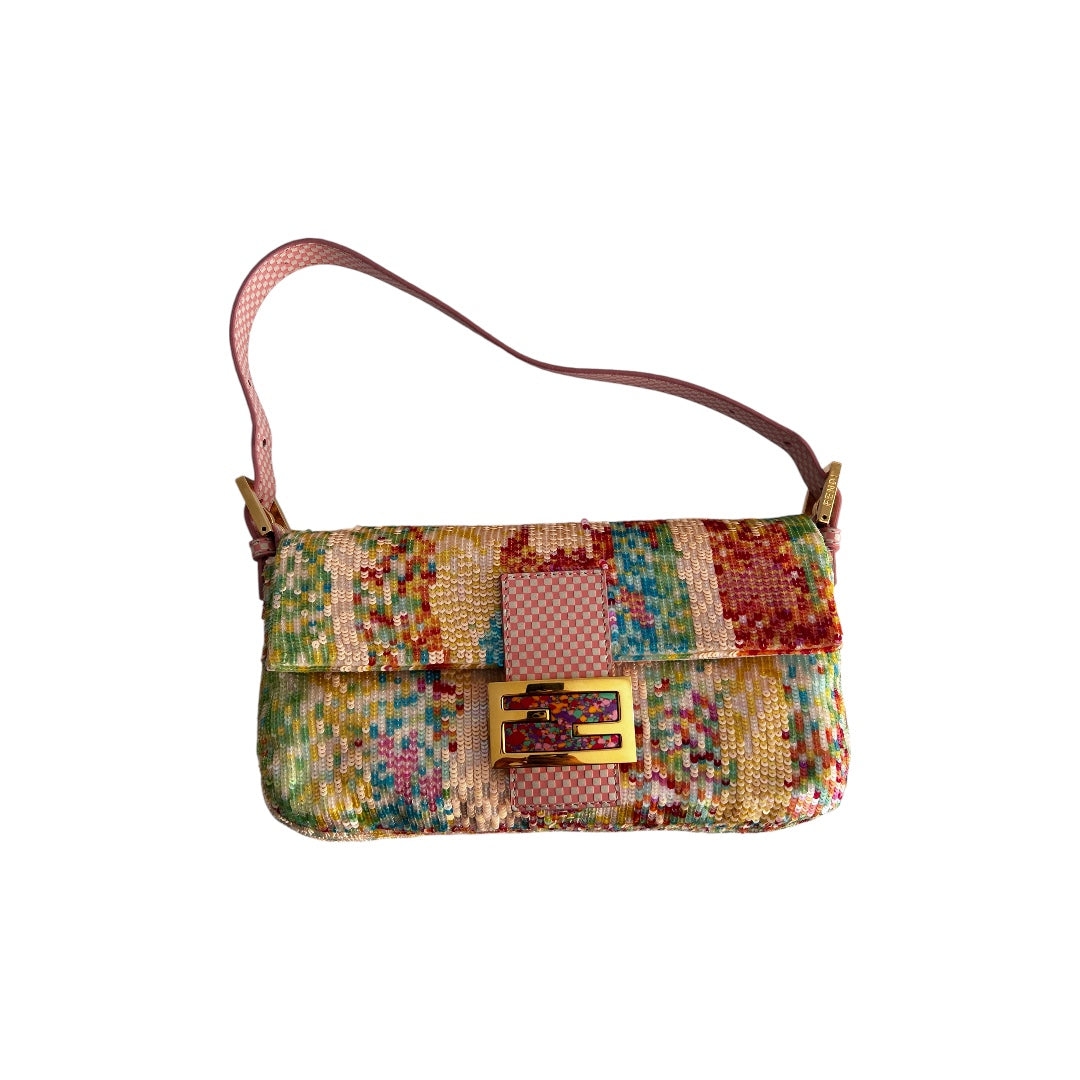 fendi baguette rainbow sequin from 2013 shoulder bag