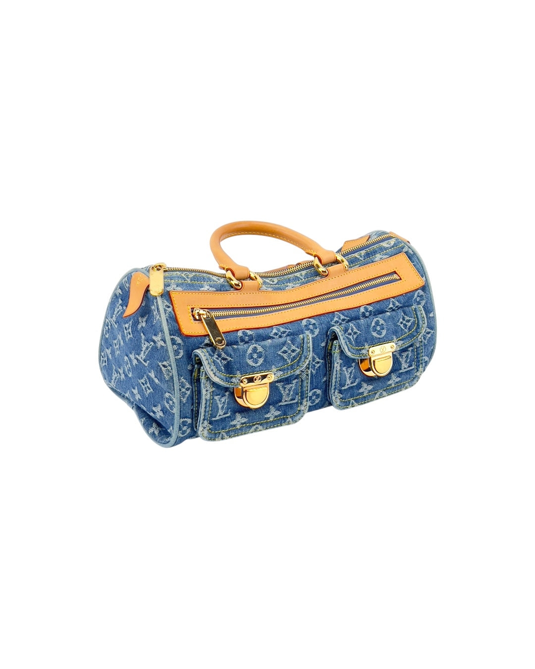 Louis Vuitton Neo denim speedy top handle bag