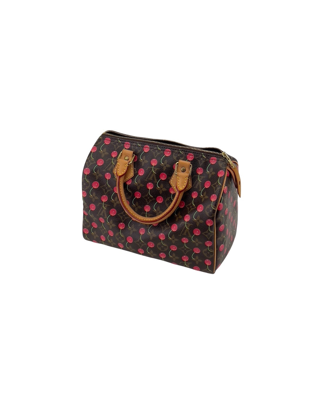 Vintage Louis Vuitton Cherry Speedy 25 leather top handle bag