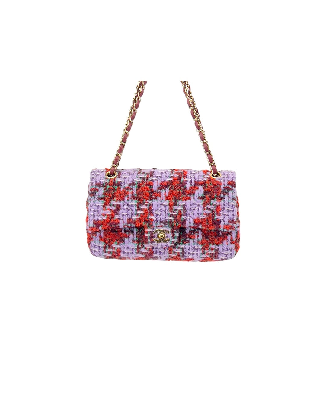 Chanel christams limited edition tweed double flap