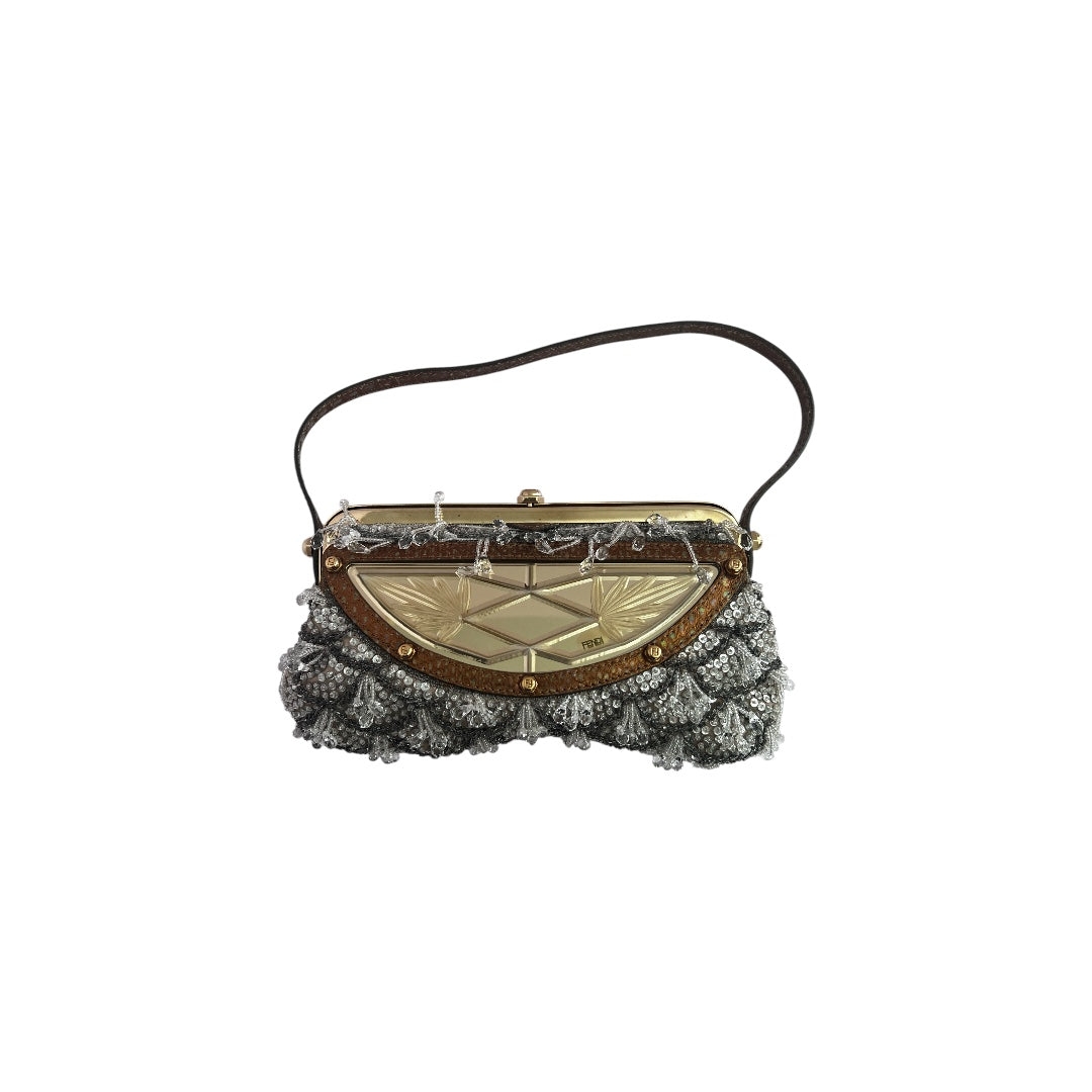 rare fendi beaded clutch