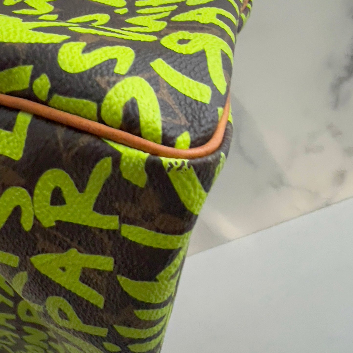 Louis Vuitton Monogram Green Graffiti Speedy 30