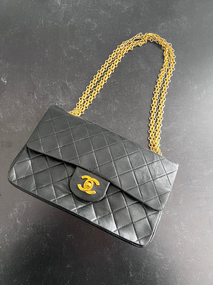 Vintage Chanel small size classic flap with Bijoux chain