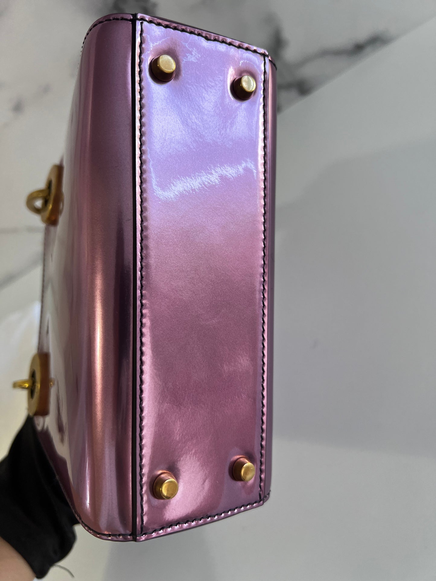 Dior mini metallic lady Dior bag