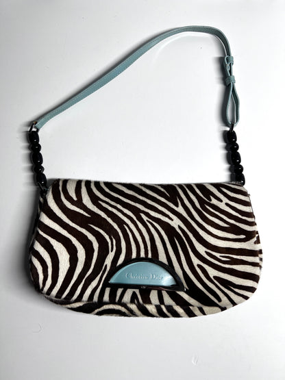 Vintage Dior zebra print pony hair Malice bag
