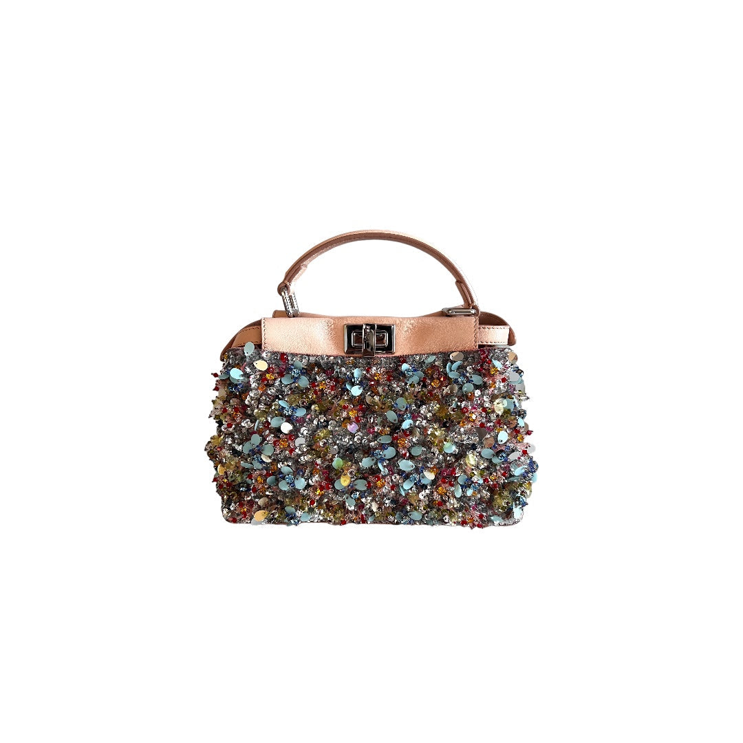 Fendi Fendi multi sequin & rhinestones peekaboo small size