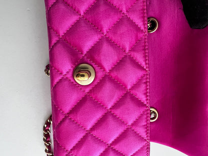 Vintage Chanel pink sequin mini flap bag