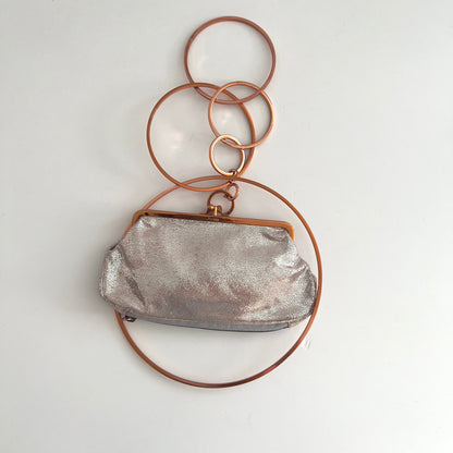 Vintage Fendi Metallic Silver Rings evening Bag