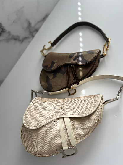 Dior Extremely rare small size camouflage saddle bag