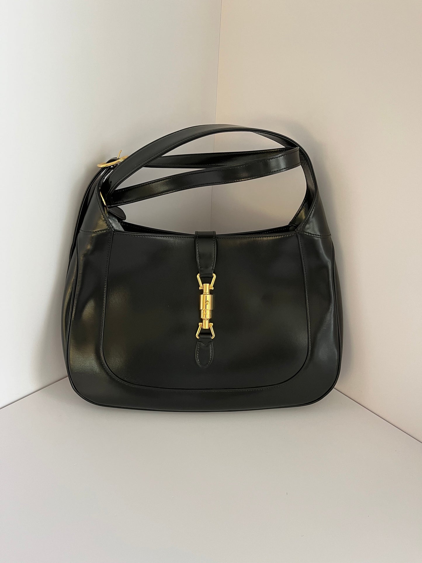 Gucci Jackie black leather shoulder bag