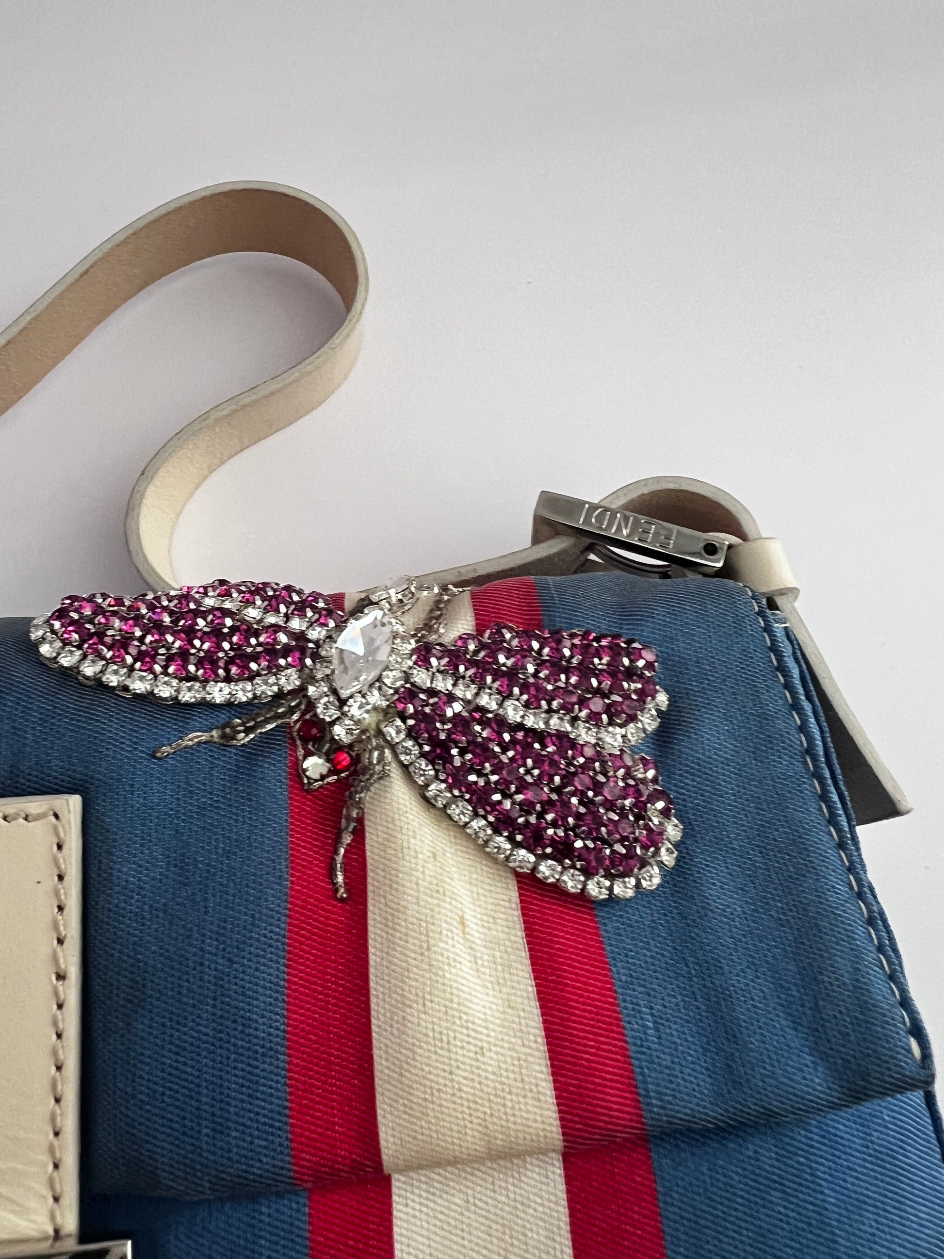 Vintage Fendi insect strip baguette