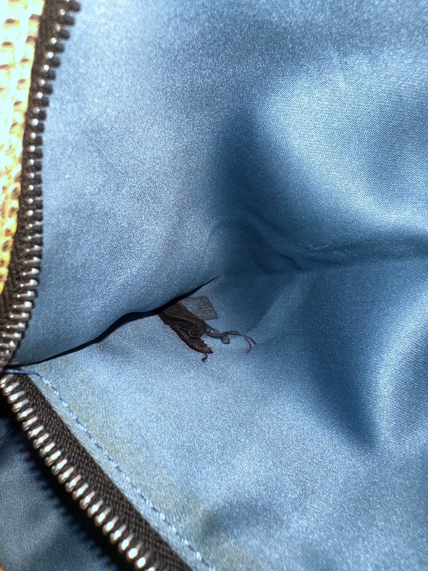 Vintage Fendi embroidered lizard skin trimmed zucca baguette