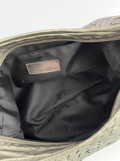 Bottega Veneta silver gray Leather Shoulder Bag