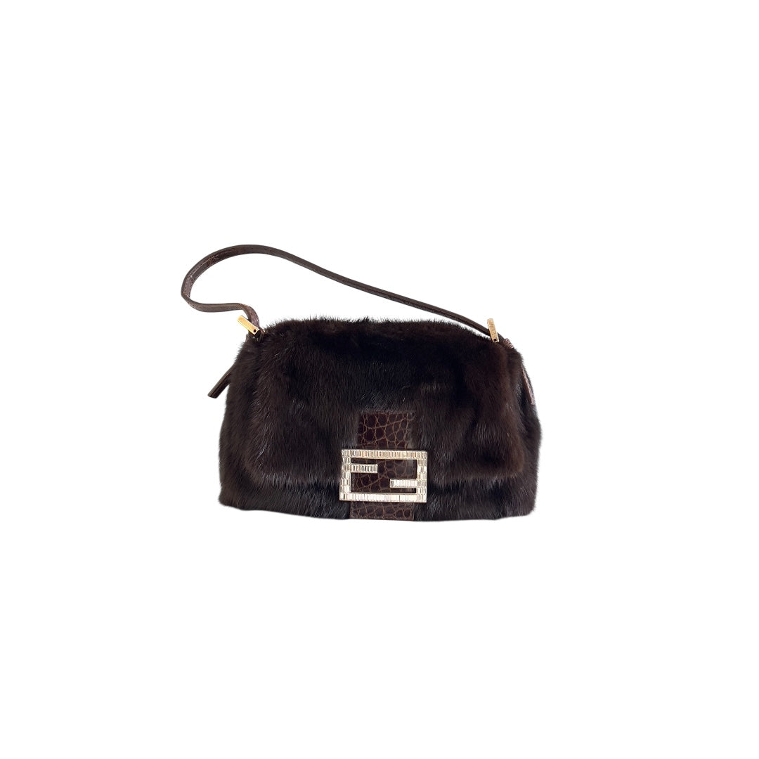 Fendi Vintage Fendi Mink Fur Mini Mamma Baguette