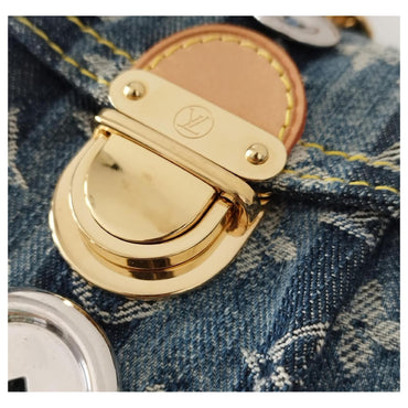 Louis Vuitton Monogram Denim Mini Pleaty Blue rare handbag