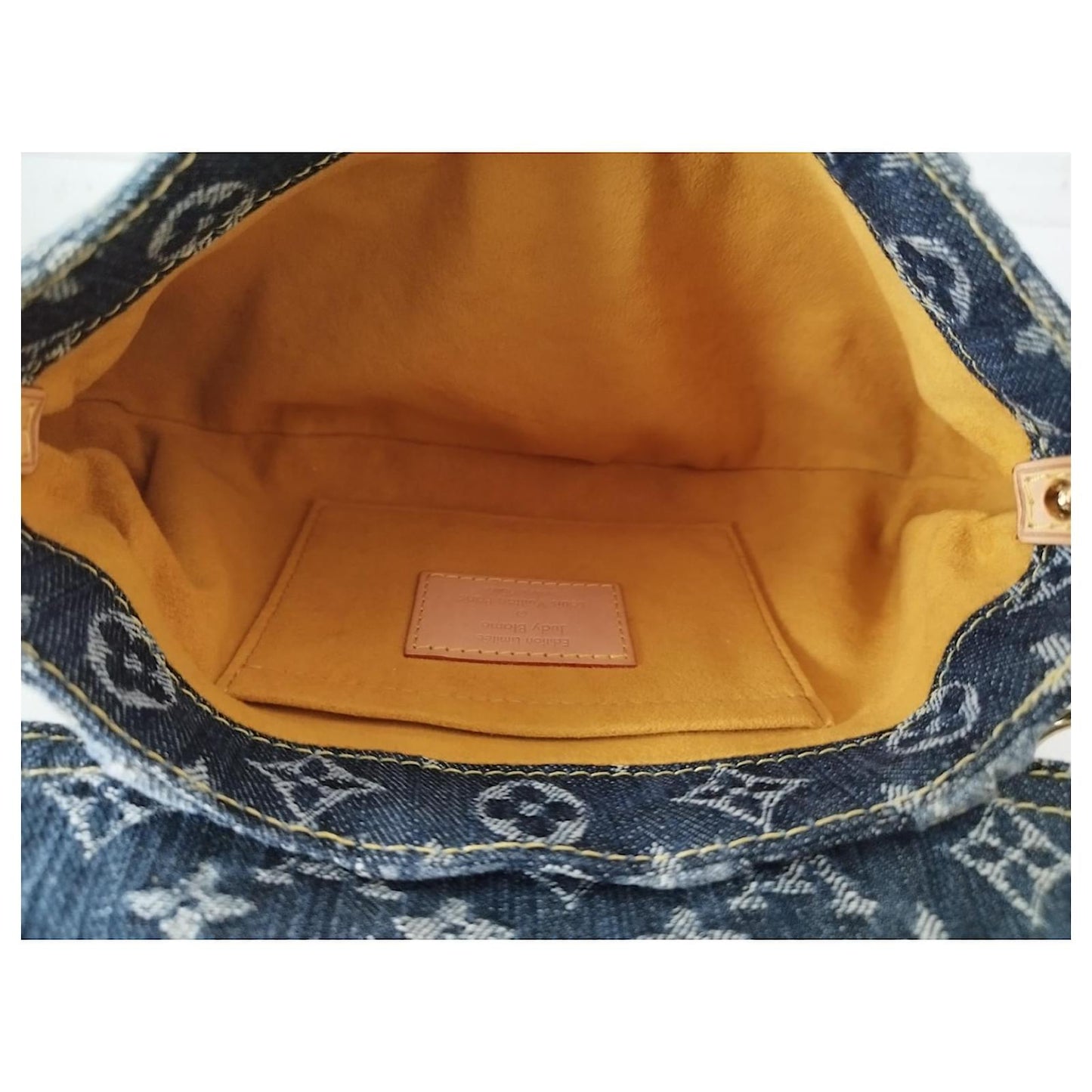 Louis Vuitton Monogram Denim Mini Pleaty Blue rare handbag