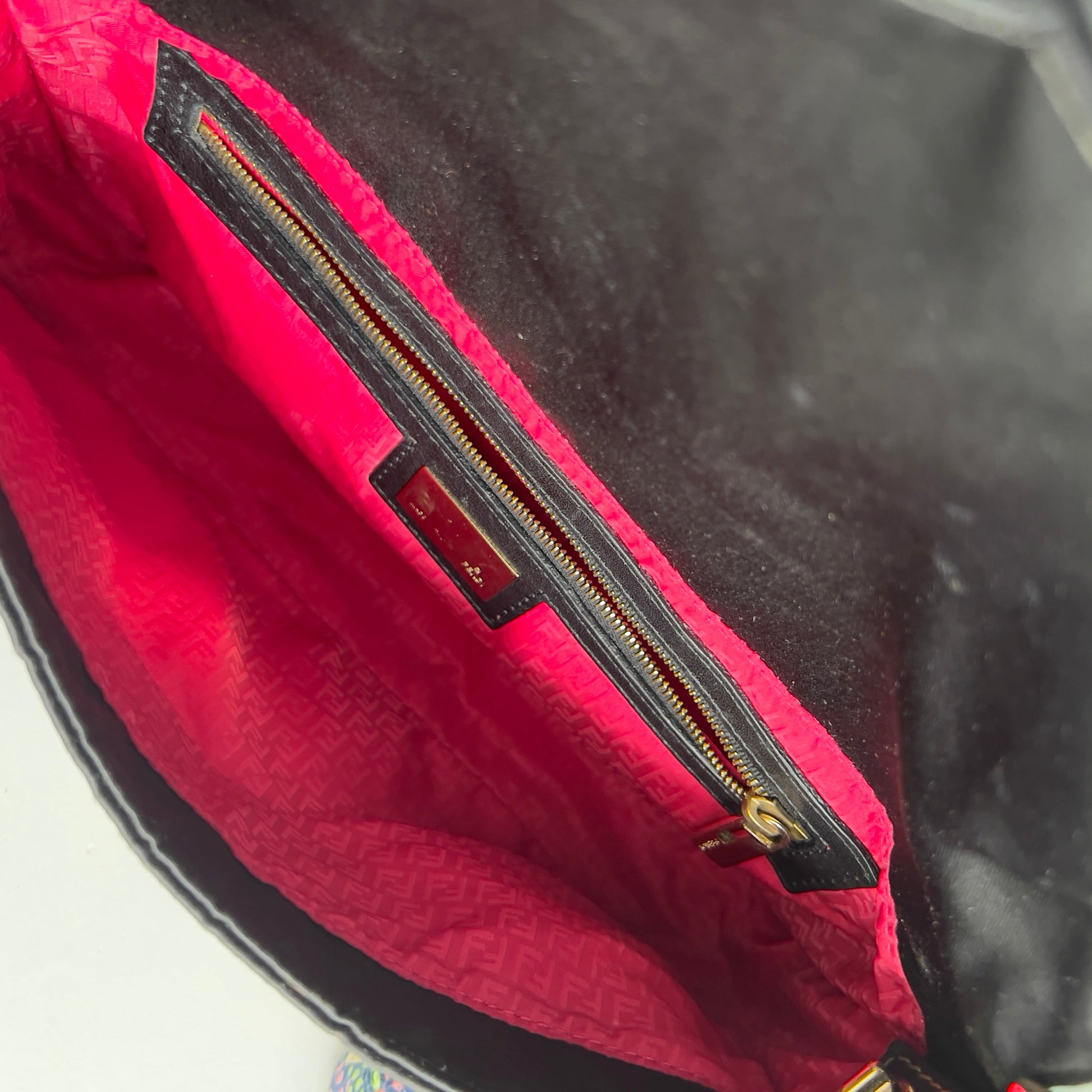 Fendi Multicolor Embroidered FF Baguette