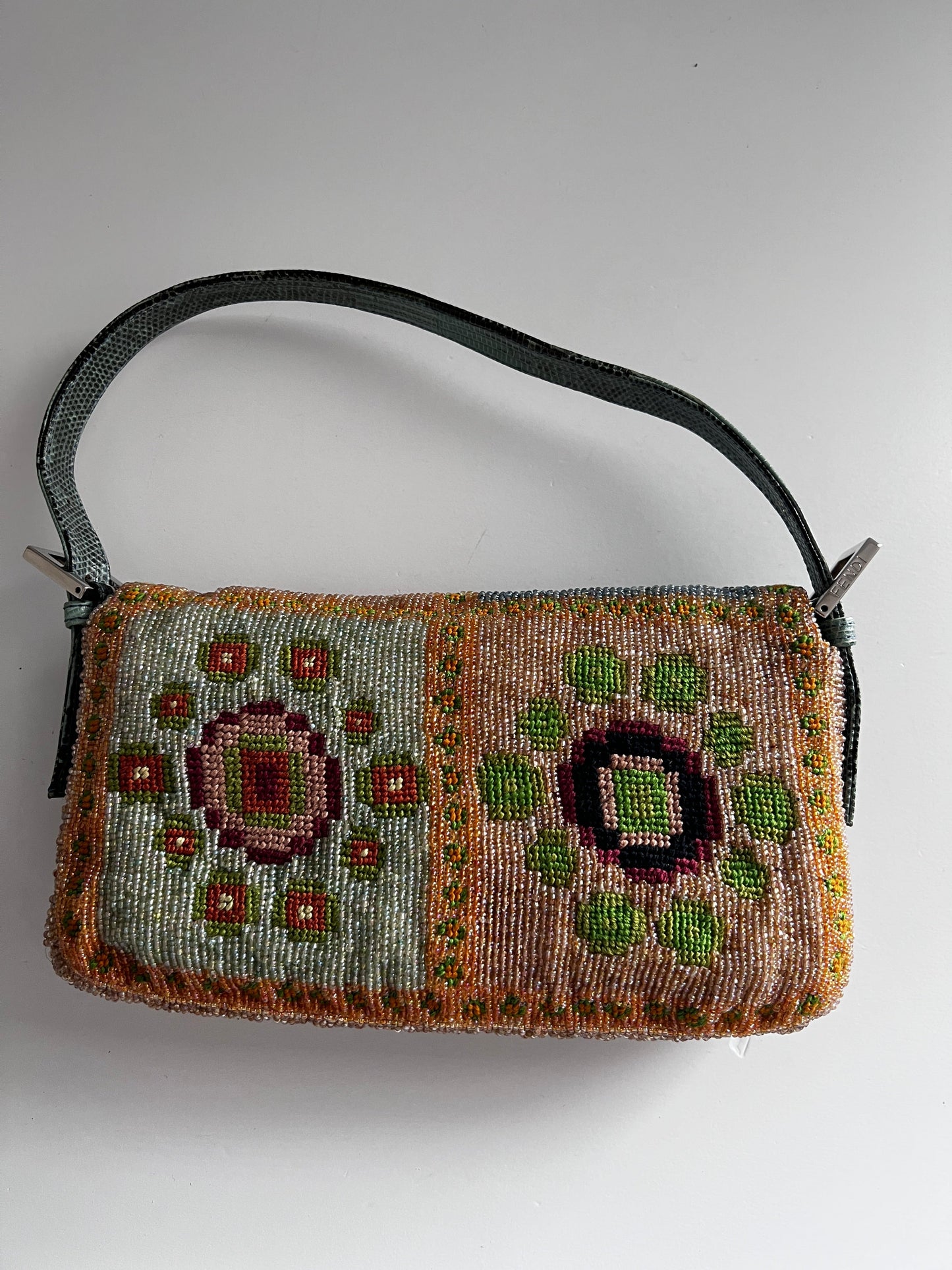 VintageFendi Madonna boho beaded baguette from 1997