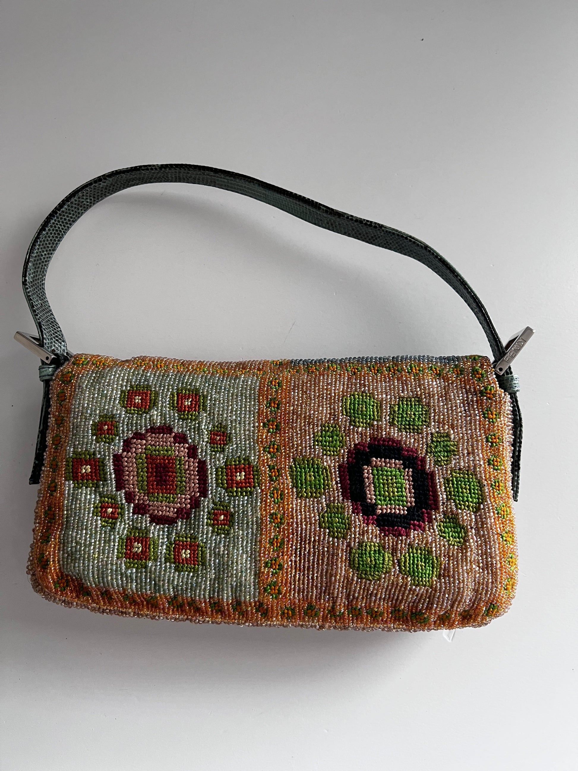 VintageFendi Madonna boho beaded baguette from 1997