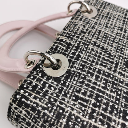 Lady Dior Medium Lambskin Logo