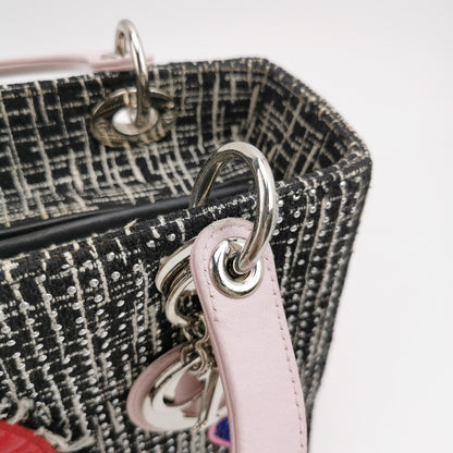 Lady Dior Medium Lambskin Logo