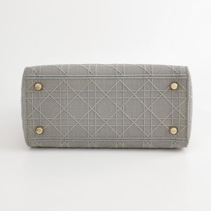 Lady Dior Medium Canvas Logo