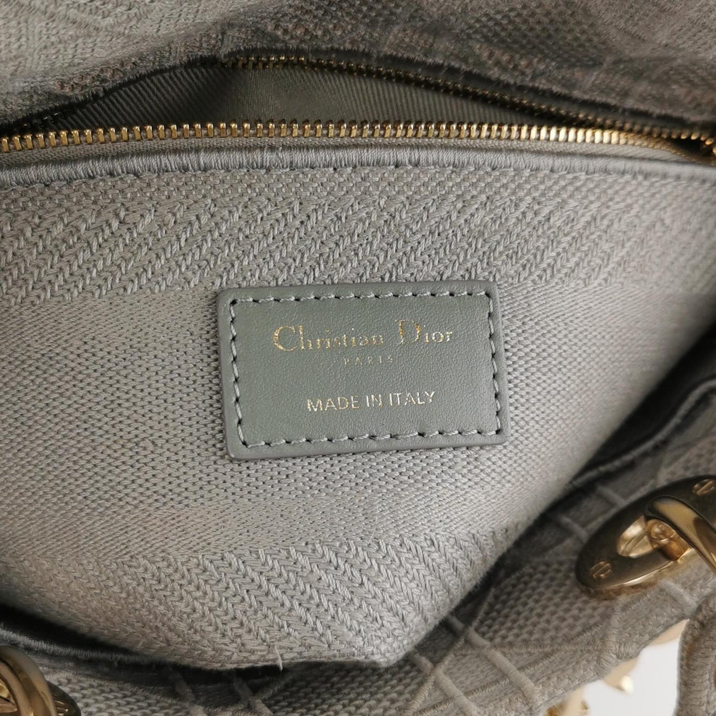 Lady Dior Medium Canvas Logo